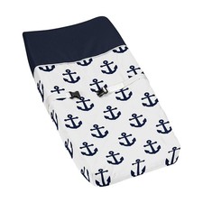 Sweet Jojo Designs Navy Blue White Anchors Boy Girl Baby Nursery Changing Pad Co