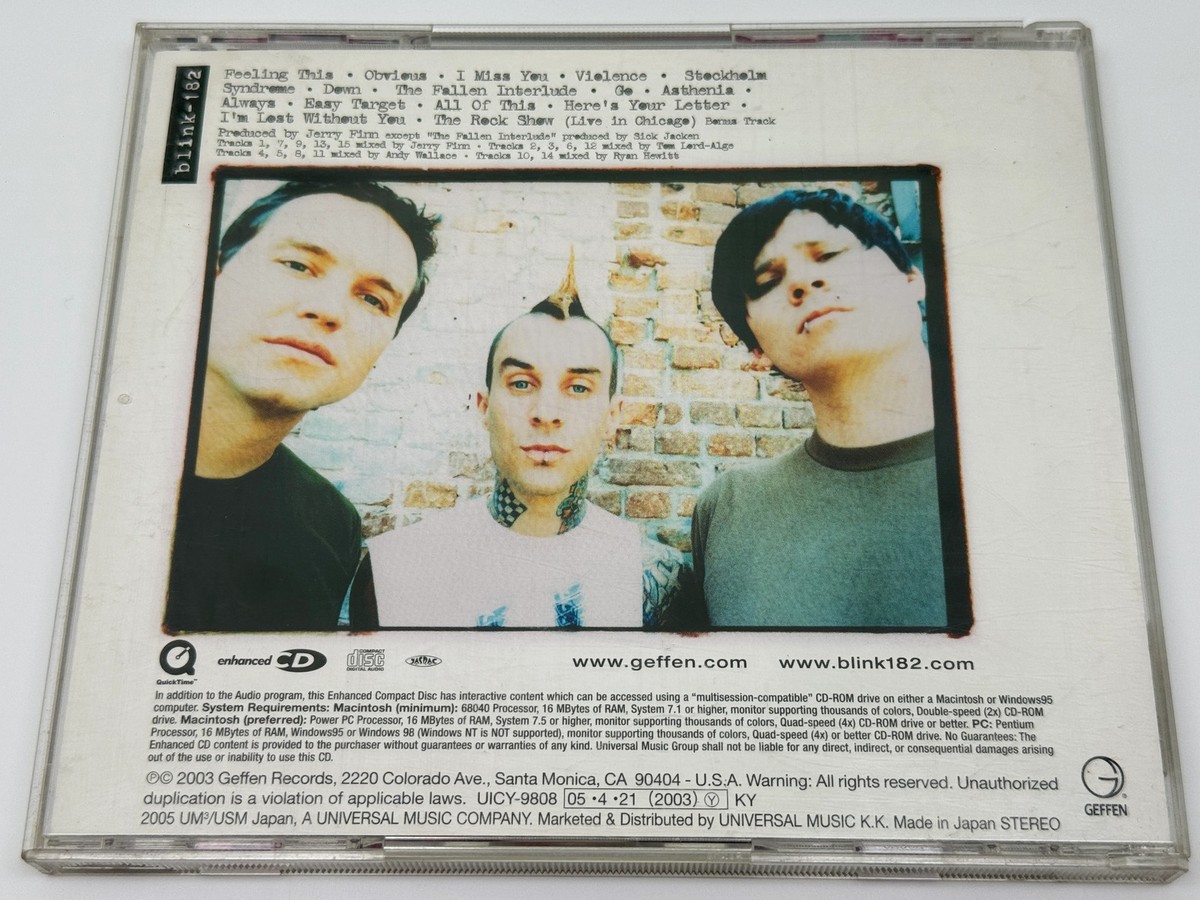 CD] Blink-182 Japan Import Bonus Track UICY-9808 | eBay