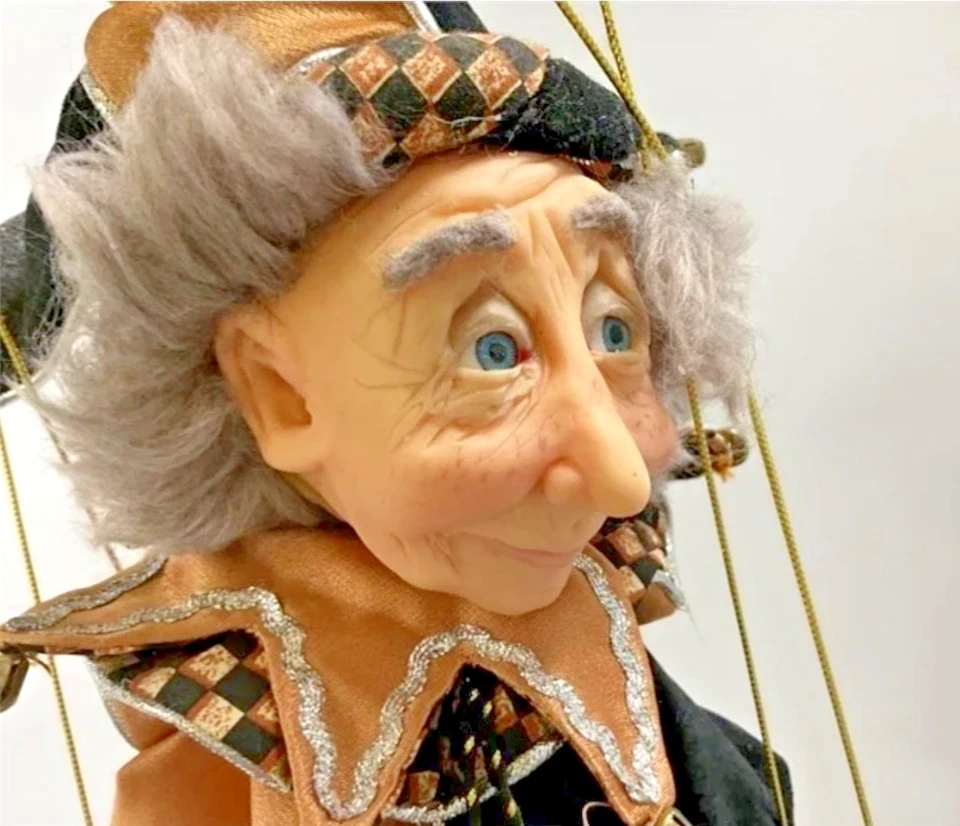 Кукла-марионетка ручной работы JKC 2003 — фигурка Шута — 22 дюйма — Artisan Crafted — Mi - Изображение 4 из 4