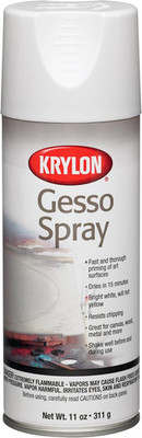 Gesso Spray Paint Primer, 11 Oz, Bright White