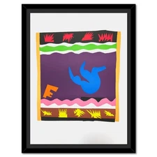 Henri Matisse 1869-1954 (After), "Toboggan" Framed Limited Edition Lithograph wi