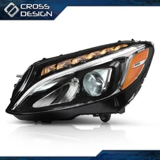LED Headlight Driver Left Side Fit For 2015-18 Mercedes Benz C300 W205 C-Class 