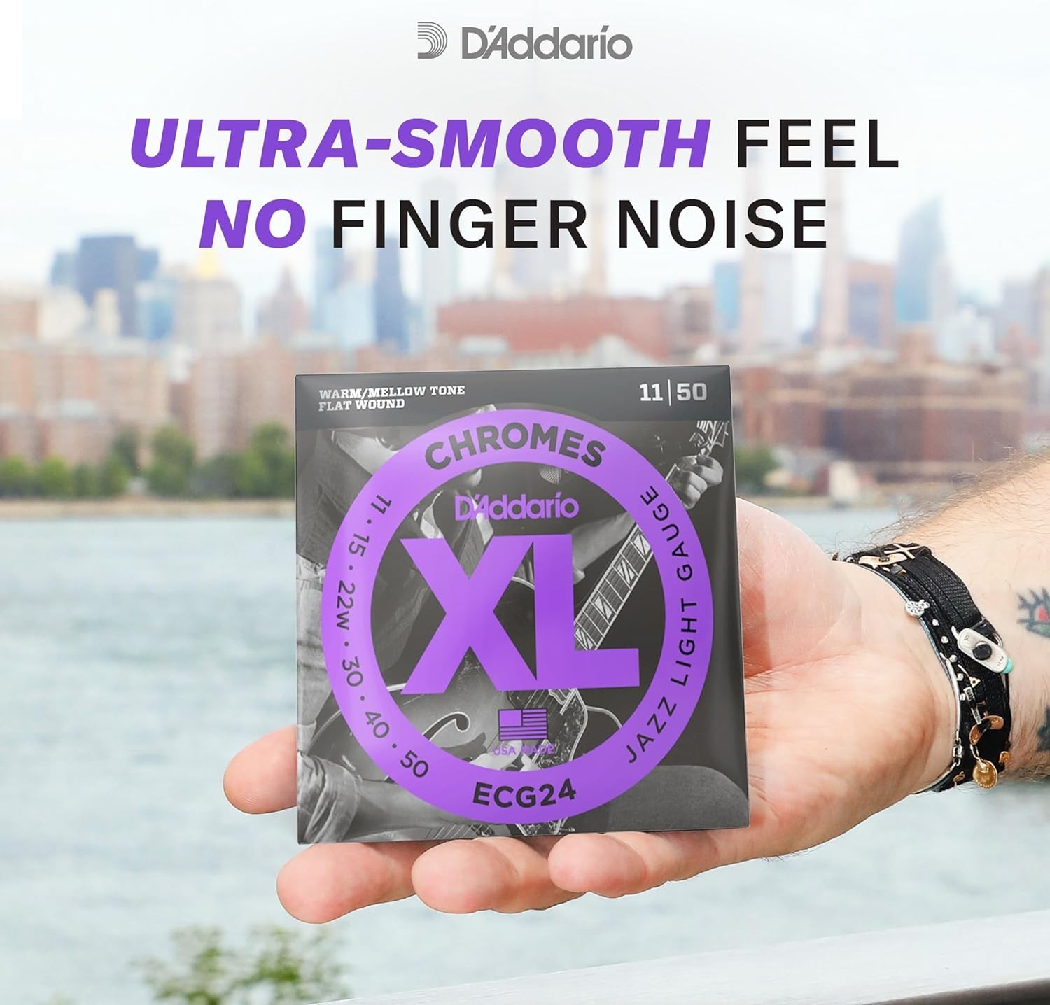 XL Chromes Flat Wound Bass Strings - 5 String, Long Scale