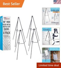 Portable 4-Pack 66" Adjustable Easels - Heavy Duty Sign Holders Art Stands