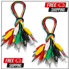 Alligator Clips Electrical, 20PCS Preminum Test Leads with Crocodile Clips, 5 Co