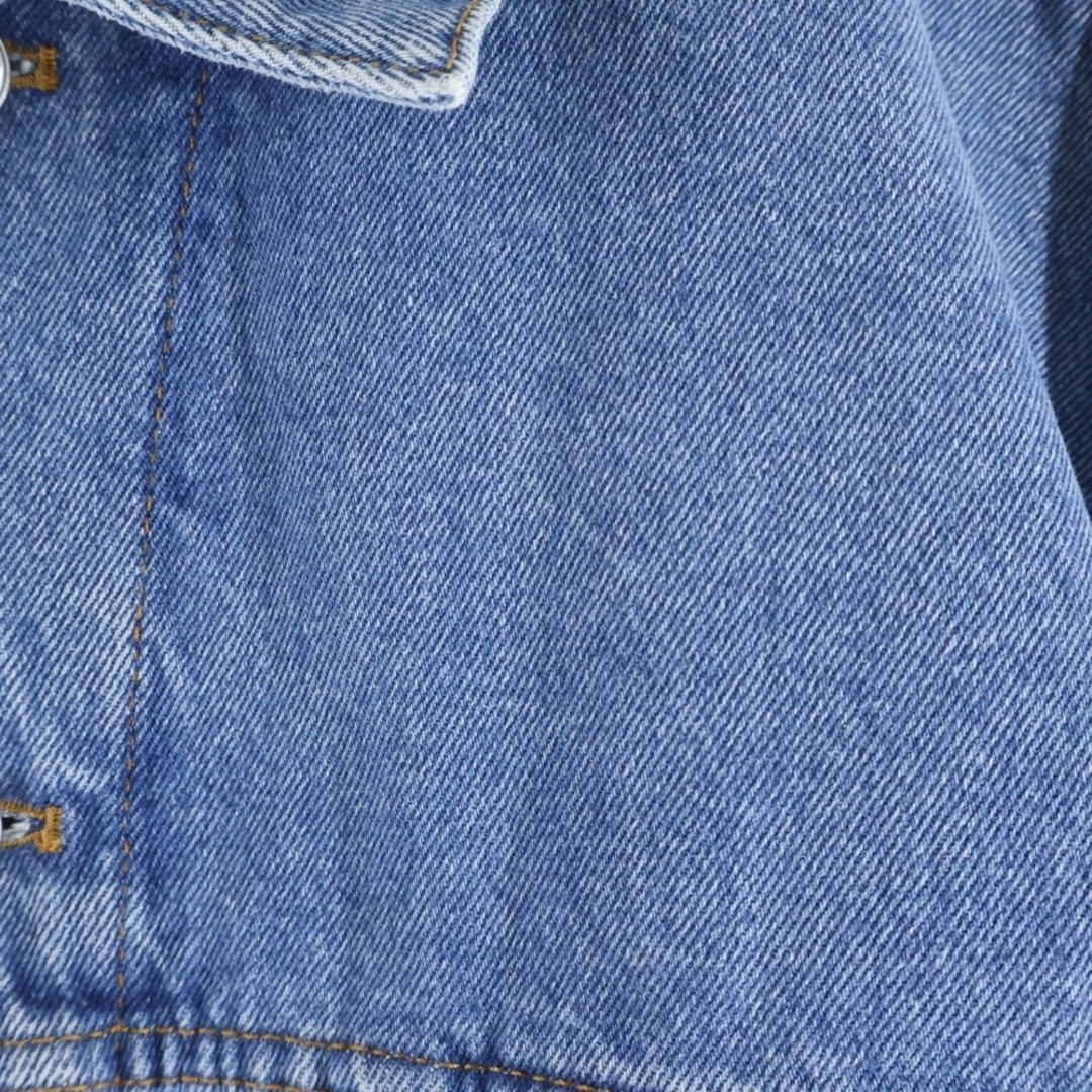 BALENCIAGA 21ss Back Logo Print Large Fit Denim Trucker Jacket Indigo Used 79825 thumbnail 4