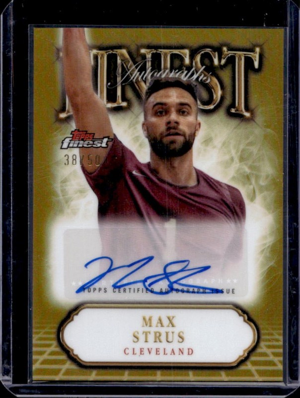 2024-25 Topps Finest Max Strus Auto Autograph Gold Refractor #/50 Cavaliers