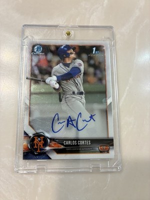 CARLOS CORTES 2018 Bowman Chrome First On Card Auto New York Mets #CDA-CC