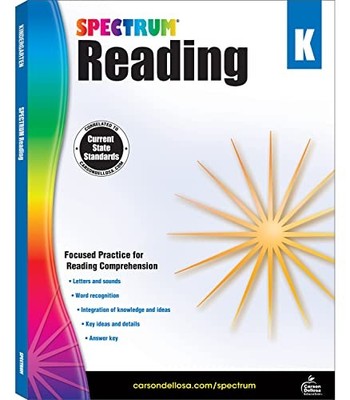 Spectrum Reading Workbook, Grade K: Volume 19, Spectrum