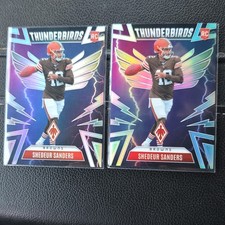 Panini 2025 Phoenix Thunderbirds Shedeur Sanders Rookie Browns 2 Card Lot