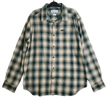 Columbia Plaid Button Up Shirt Mens Size L Vapor Ridge III Long Sleeve