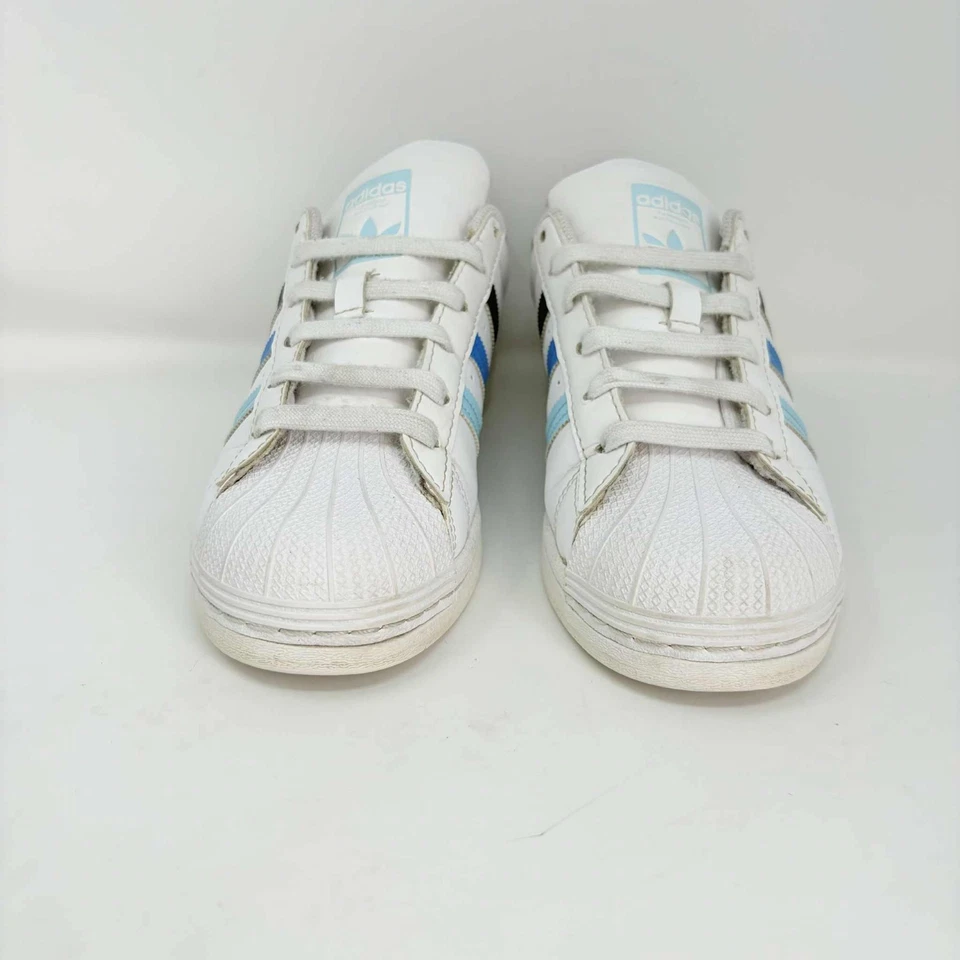 Adidas Originales Talla 5.5 Niños Superstar J GY9327 Blanco Bliss Azul Foto 2 de 4