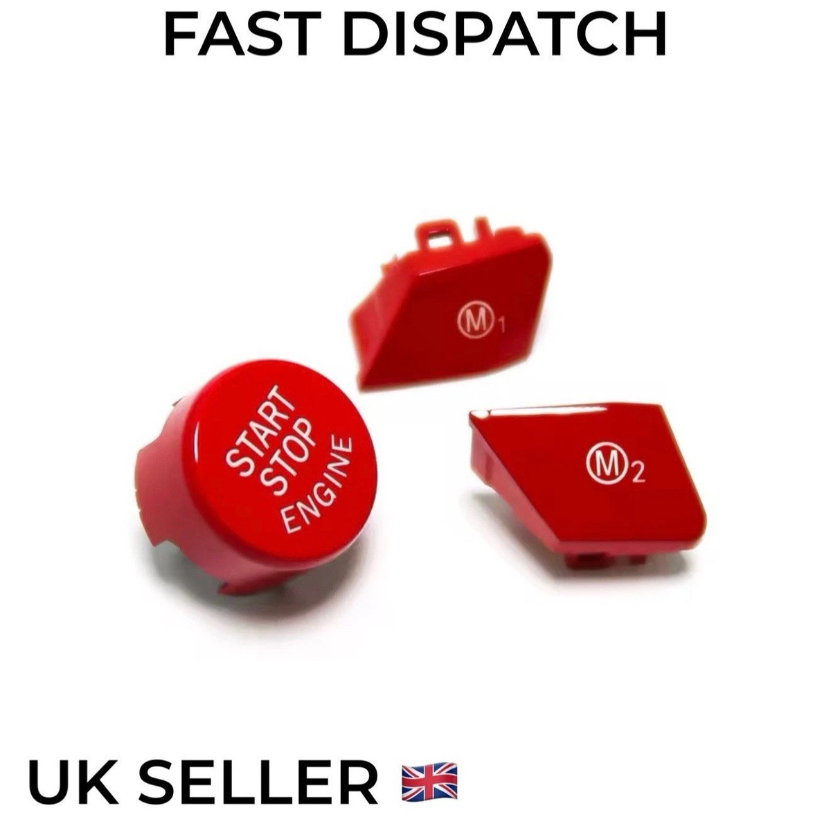 Red M1 M2 Start Push Button For BMW M3 M3 M4 M5 M6 F80 F82 F83 F10 F12 X5M X6M