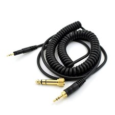 Replacement Upgrade Audio Spring Cable Black For ATH-M40x ATH-M50X Headphone r