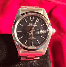 TUDOR Prince Oysterdate Automatic Date Black Sunburst Dial Steel Bracelet 36mm