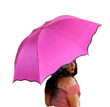 Travel Foldable compact Umbrellas Sun rain Umbrellas parasol with Met Water b...