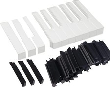 88 Key Piano Keytops Plastic Piano Key Tops Replacement Black  White Complet...