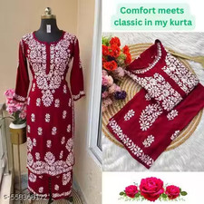 Women Embroidered Kurti Palazzo Set Multi Color Boho Outfit M-6XL