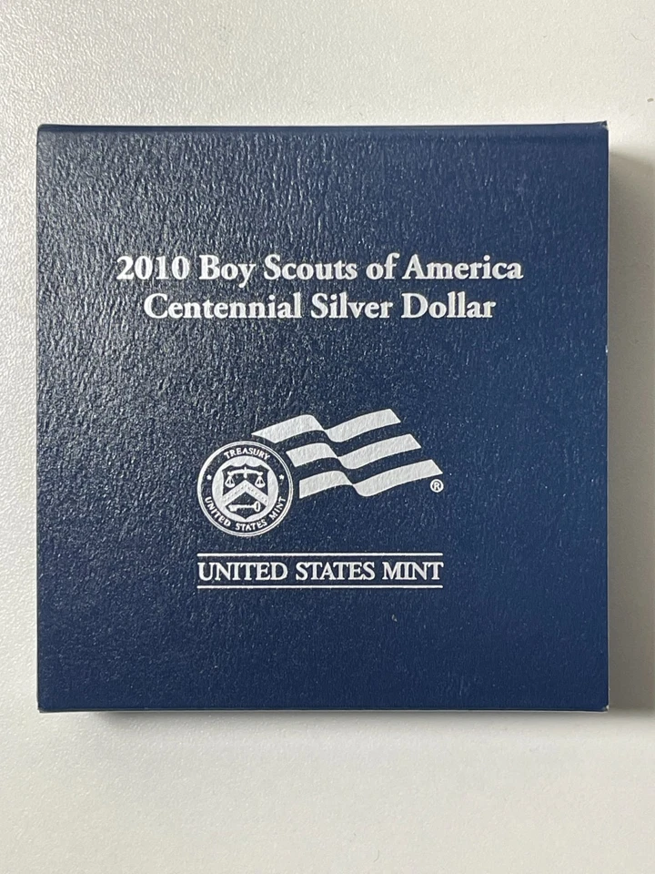 2010-P $1 Boy Scouts Commemorative SILVER Dollar Proof Coin US Mint OGP w/ COA - Image 4 of 4