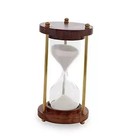 Wooden Brass Hourglass 4 inches 1 Minute Sand Timer | Sandglass Antique Finish