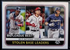 2020 Topps Big League Best Stolen Base Leader Ronald Acuna Jr Turner Yelich #248