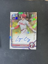 Logan Cerny 2022 Bowman Chrome 1st Prospect Auto Atomic Refractor /100