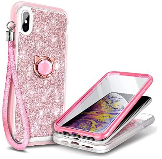 NGB Supremacy Compatible with iPhone XR Case with [Built-in Screen Rose Gold