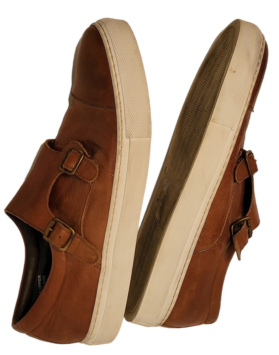 Paul Fredrick made in Italy leather loafers men’s sz 9 1/2 PAUL FREDRICK Sz 9 Brown Suede Buckle Loafers MADE IN ITALY  main image 3