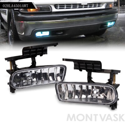 V-Spec Fog Lights For 99-02 Chevy Silverado / 00-06 Tahoe Suburban – Clear Lens, Halogen, DOT Compliant