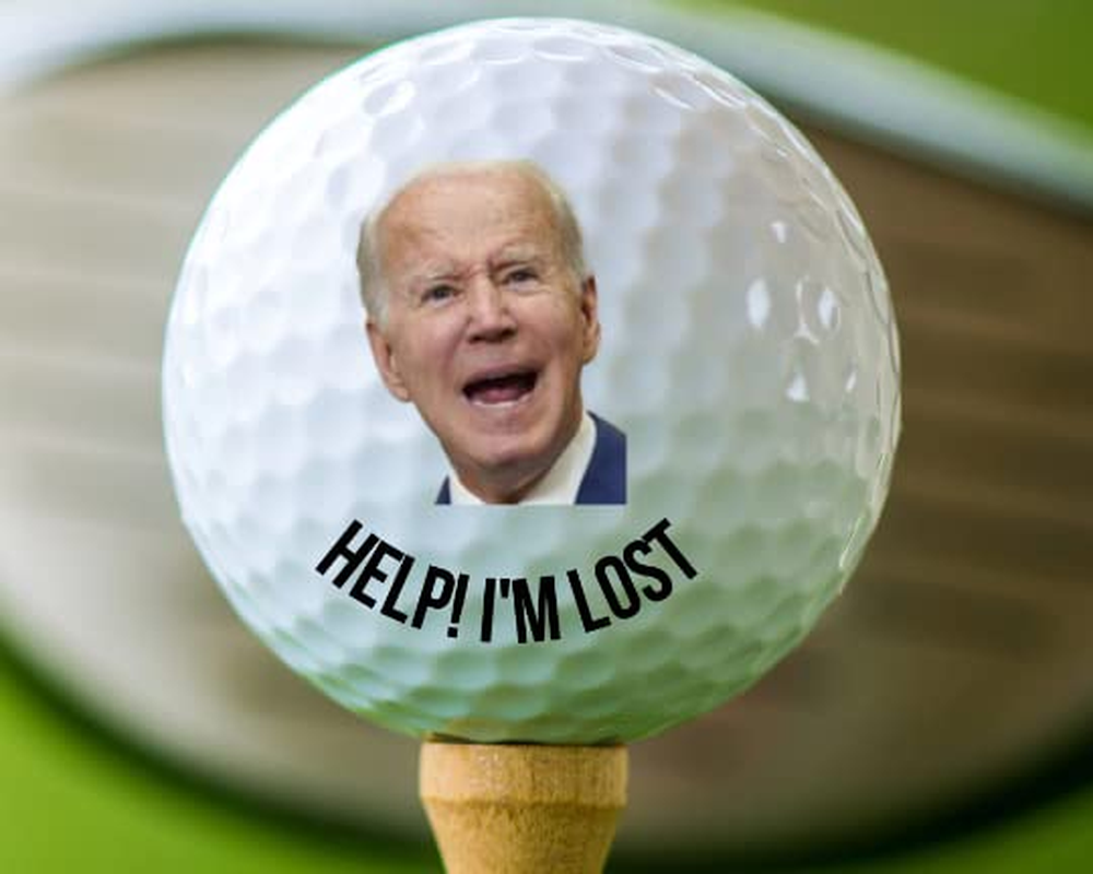 Help I'M Lost Joe Biden Golf Ball, Funny Joe Biden Golf Ball, Golf Ball