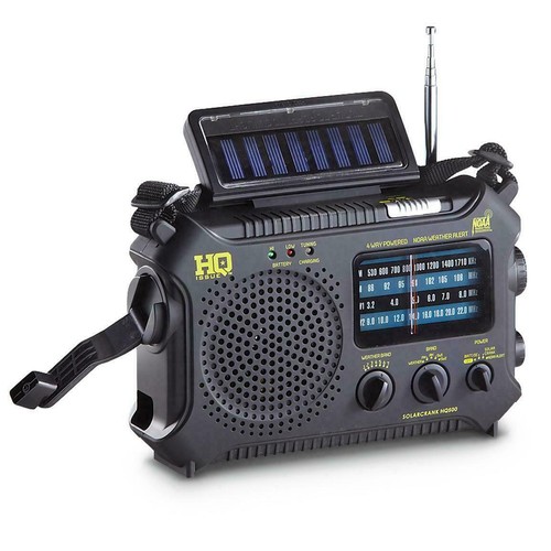 Multi-Band Dynamo/Solar Powered Weather Radio W/ Hand Crank LED Flashlight USB - Picture 6 of 12