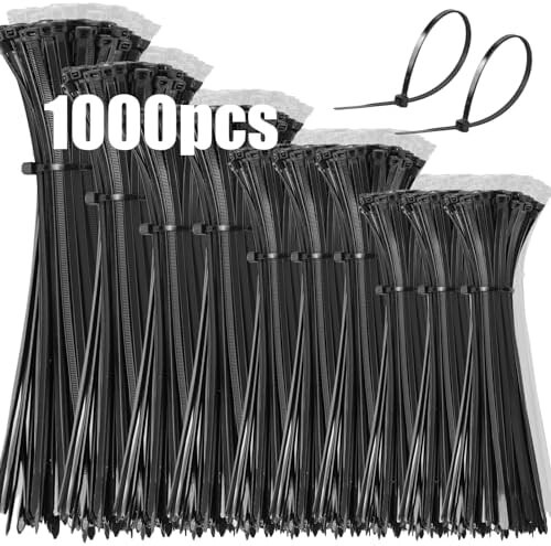 SUPER OFFERTA: 1000 Fascette Plastica Elettricista Lunghe Professionali