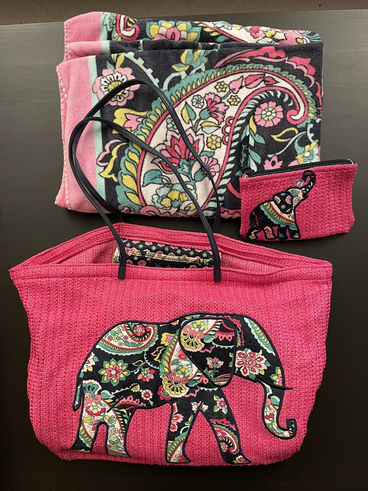 Vera Bradley Beach Bag with matching Coin Purse and T… Gem