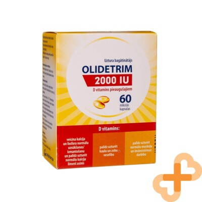 OLIDETRIM 2000IU 60 Kapseln Vitamin D Muskel Gesundheit Immunsystem Stütze Bones