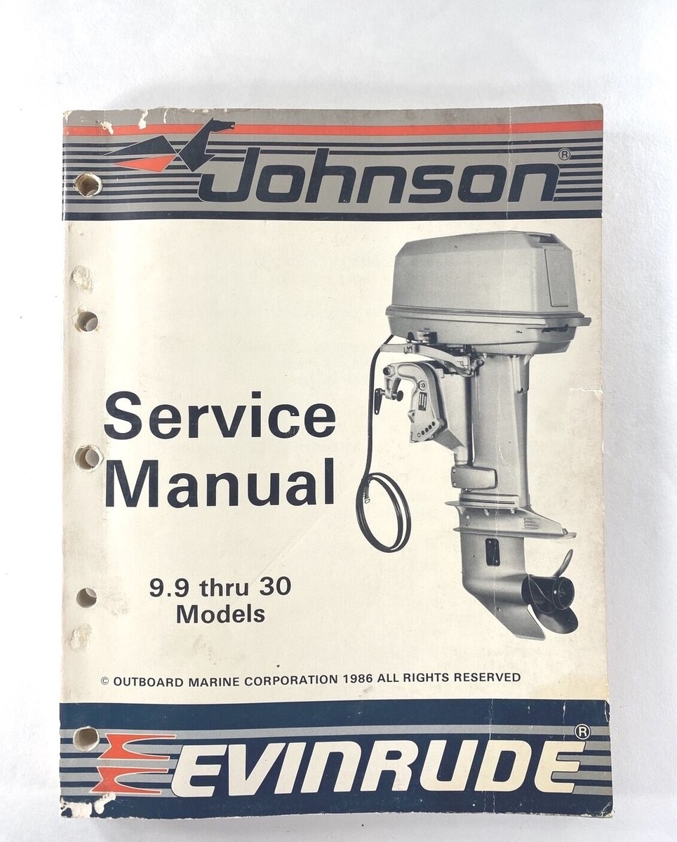 1987 OMC 9.9 10 11 14 15 20 25 28 30 35 Johnson Evinrude Service