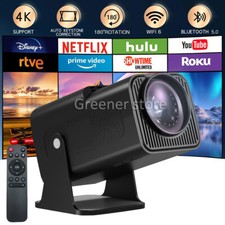 Smart Bluetooth Video Projector 1080p Android 11 HDMI 4K Home Office Theater