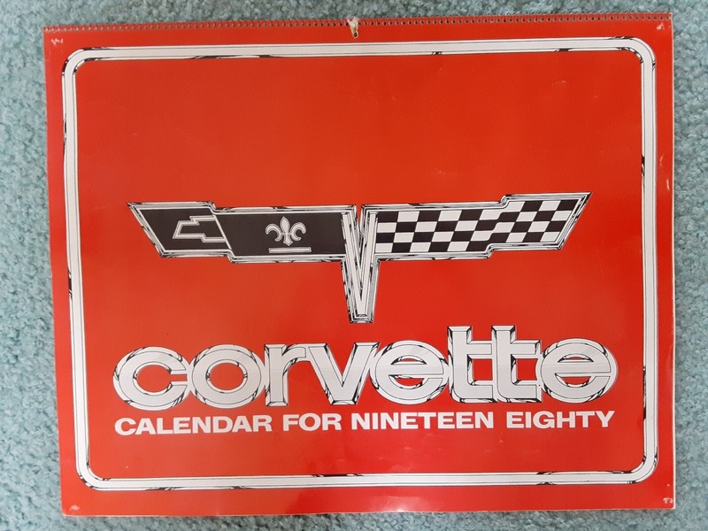 Vintage Original 1980 Corvette News Calender Featuring Car Owners Corvettes!👍