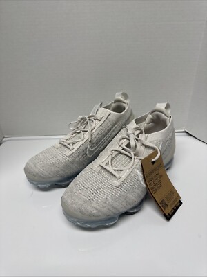 Nike Air VaporMax 2021 FlyKnit Shoes Womens Size 6.5 Phantom Metallic Silver