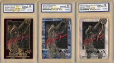 MICHAEL JORDAN AUTOGRAPHED LIMITED GEM MT 10 23 KT GOLD CARD RED &amp; BLUE &amp; GOLD
