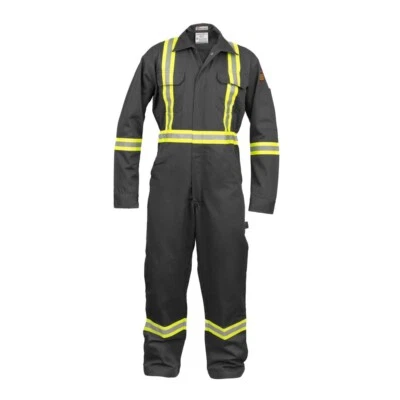 JUST IN TREND Flame Resistant Hi Vis Coverall with Leg Zipper