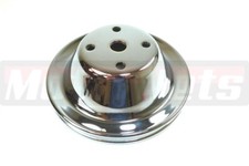 Chrome Steel Sbc Chevy 283-350 Long Water Pump Upper Pulley 1 Single Groove Lwp