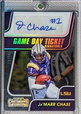 🔥2021 Panini Contenders Draft Picks Game Day Ticket Ja'Marr Chase AUTO 10/20