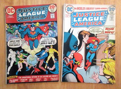 Lot of *2* JUSTICE LEAGUE OF AMERICA: #107 *Key!* (VG/FN to FN