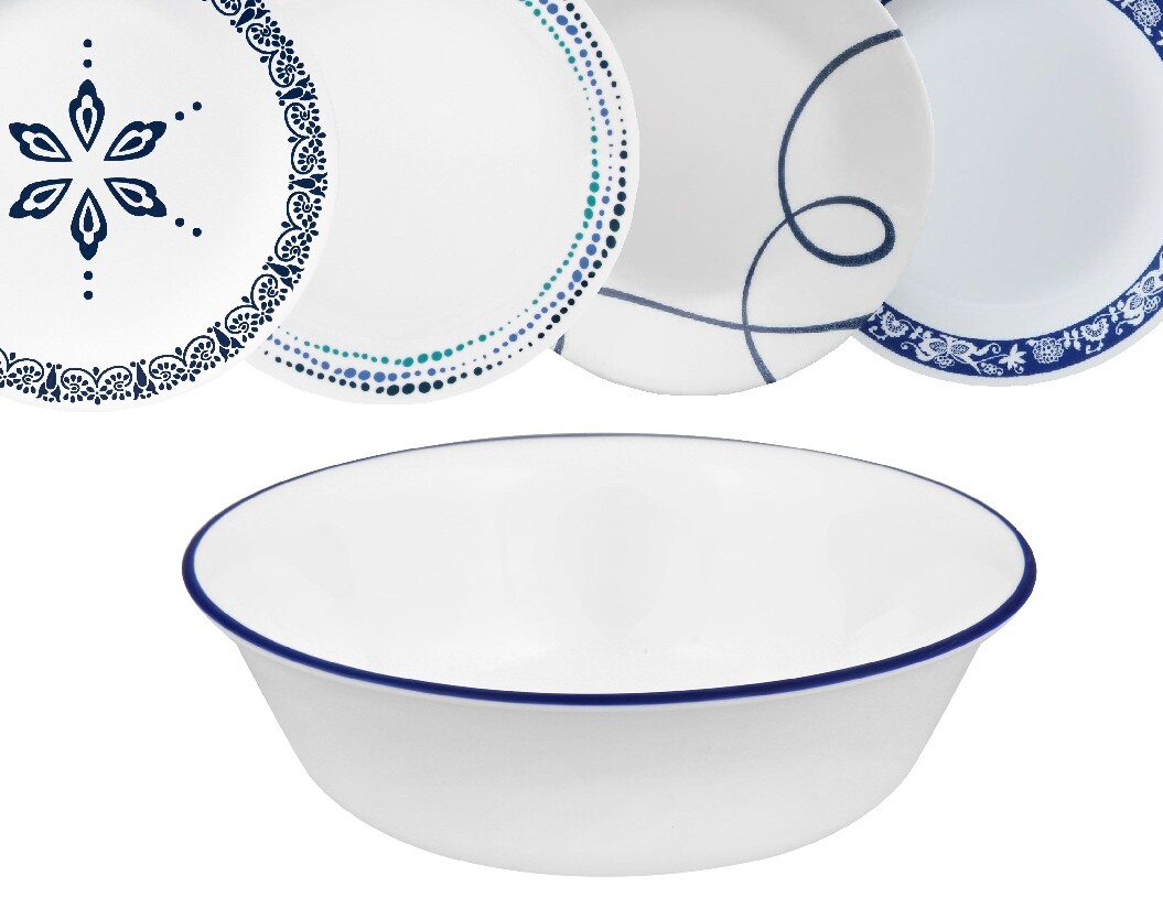 ❤️ Corelle 18-oz SOUP CEREAL SALAD BOWL *Cobalt Circles, Ocean
