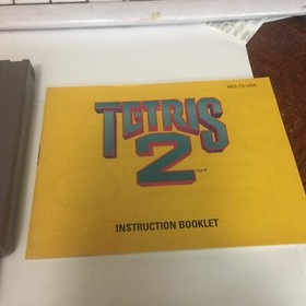 1985 NES TETRIS 2 INCLUDE INSTRUCTION BOOKLET AND CARTRIDGE
