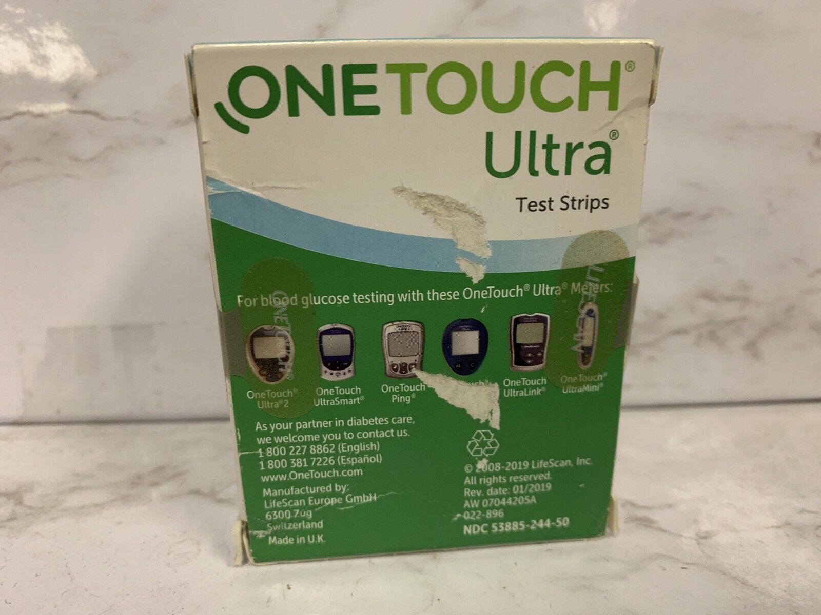 One Touch Ultra 50 Ct. Exp: 04/2022+ Diabetic Test Strip sealed