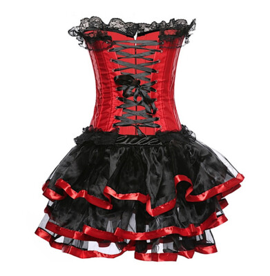 Set 2 Pezzi Corsetto Donna Marrone Con Choker Nero - Bustino Stringivita Stile Gotico Medievale - Foto 11