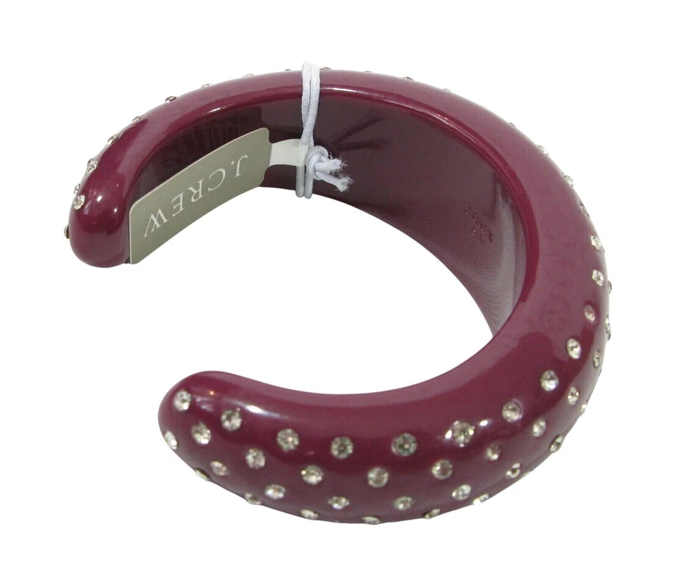 Pulsera J CREW Eileen Brillante Vintage Cálida Borgoña Estrás Talla S/M Nueva con Etiquetas Foto 2 de 2
