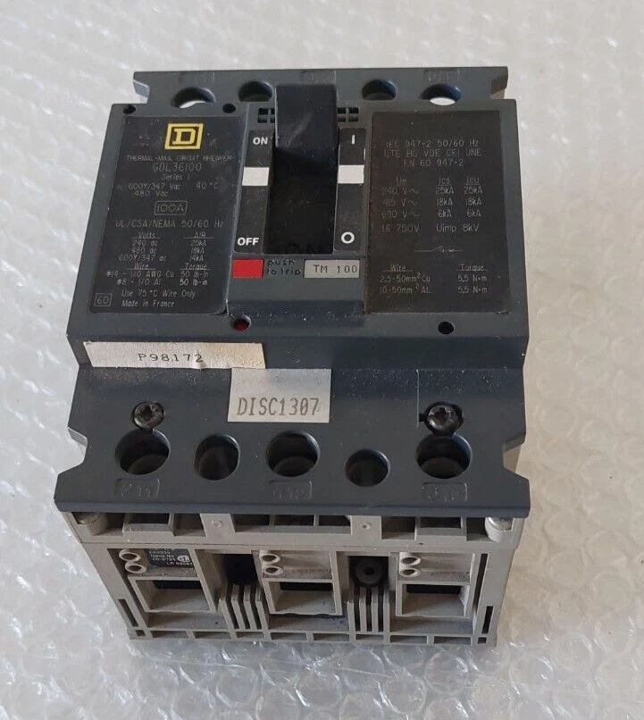 Square D - GDL36100 - Caja Moldeada - Usado - Imagen 4 de 4