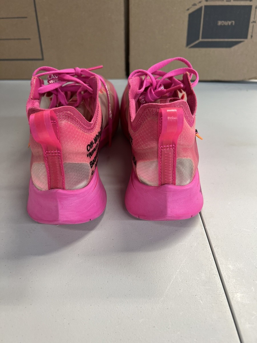 Size 8.5 - Nike Zoom Fly SP x OFF-WHITE Tulip Pink 2018